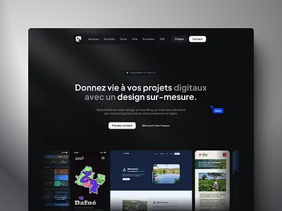 Minimalist and modern portfolio bento branding freelance landing page minimalist modern portofolio responsive design ui webdesign
