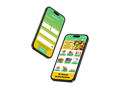 Farmer's market App app design typography ui ux