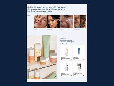 Skincare e-commerce shop pt.02 art direction branding design minimal typography ui web website