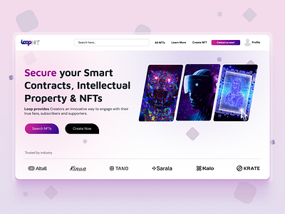 LoopNFT - Blockchain Platform aiartifacts blockchainplatform branding cryptocollectibles figmadesign gamingnfts loopnftai metamask musicnfts nfts polygonnetwork uidesign uiux