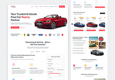 Car Prime-Car Broker Website Design automative car car rent carbrokerage clean company dealer digital electric car ev landing page luxuary car marketing minimalist rental company showroom transport trending ui vehicle