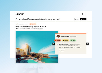 Travel Portal UI Design ai desktop figma flat graphic design hotel mallorca map pastel photo photography recommendation travel ui ux