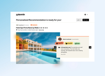 Travel Portal UI Design ai desktop figma flat graphic design hotel mallorca map pastel photo photography recommendation travel ui ux