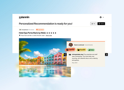 Travel Portal UI Design ai desktop figma flat graphic design hotel mallorca map pastel photo photography recommendation travel ui ux