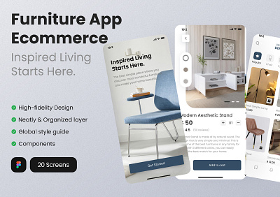 Furniture That Feels Like Home. app appdesign branding design furniture mobile ui ui uiux