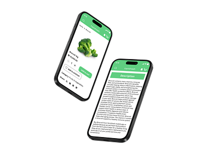 Farmfresh "View product and Description Screens" app design typography ui ux