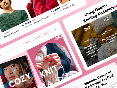 E-Commerce Knits Website Design design eccomerce knitwear shop ui wear website