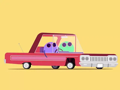 Bouncing Car Animation 2d animation after effects animation bouncing car car illustration motion design motion graphics