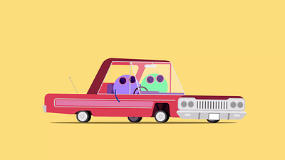 Bouncing Car Animation 2d animation after effects animation bouncing car car illustration motion design motion graphics