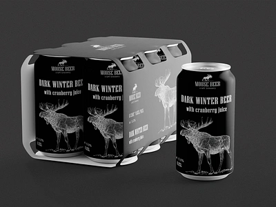 Moose Beer 6 cans Pack beer packaging beverage can branding design food packaging graphic design package packaging print