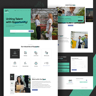 Agriculture Recruitment Agency agriculture figma landing page recruitment ui ux web design website