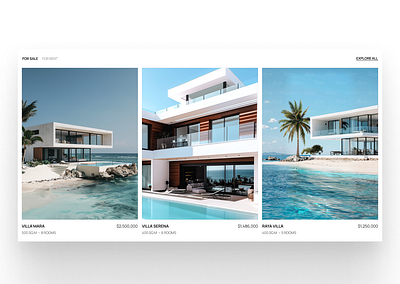 Villas for sale and for rent branding design logo ui user experience userexperience ux uxui villas we webdesign website websitedesign