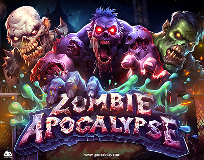 Zombie Apocalypse Slot Artwork – Spooky Gaming Experience 2d art services 2d artwork animation art outsourcing company concept art services game characters game development gamix labs slot slot 2d artwork slot animation services slot art services slot character desingning slot game development services zombie slot animation zombie slot artwork zombie slot machine zombie slot serviecs