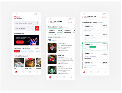 Food Delivered Right to Your Train Seat! food app food app design mobile app ui design ui ux uiux