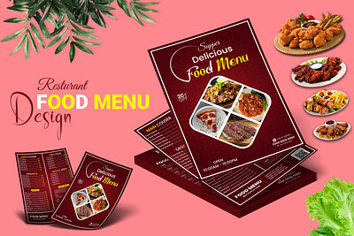 Restaurant Menu, Food Flyer, Poster Design bifold menu delicious design fast food food design food flyer menu menu design poster design restaurant restaurant menu