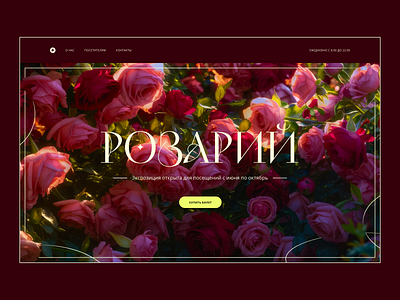 Website of Rosarium design graphic design product ui web