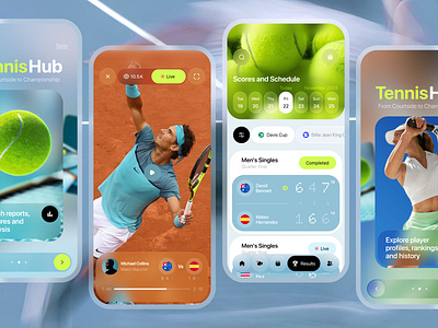 Tennis Match Reports & Analysis | Sports Insights Mobile App app design mobile mockup player product saas service sport tennis ui uiux ux