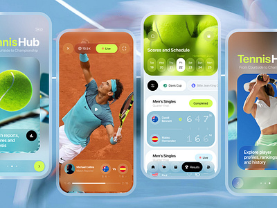 Tennis Match Reports & Analysis | Sports Insights Mobile App app design mobile mockup player product saas service sport tennis ui uiux ux