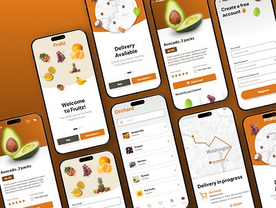 Fruitz: The online store for healthy fresh and nutritious fruits food fruits mobile app design ui design us ux design