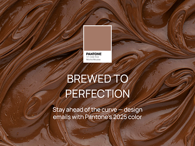 Pantone color of the year 2025 Mocha Mousse email email builder email campaign email design email marketing email newsletter email templates html email newsletter pantone color stripo email web design