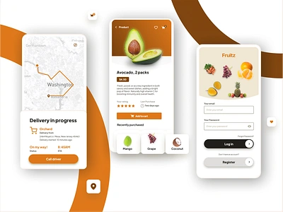 Fuitz: The online store for healthy fresh and nutritious fruits design figma fruits graphic design health mobile app design photoshop ui usa