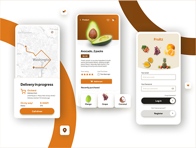 Fuitz: The online store for healthy fresh and nutritious fruits design figma fruits graphic design health mobile app design photoshop ui usa