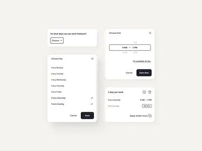 Day & Time Picker ui