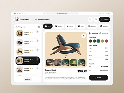 Reimagining the Online Furniture Experience architecture company decor design furniture home interior interior design modern ui ux web web design website