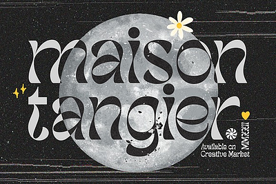 TAN - MAISON TANGIER display serif display type groovy font playful type retro font retro typeface tan maison tangier