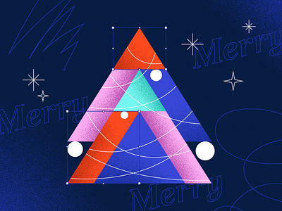 Merry Merry! adobe illustrator christmas colorful design geometrical graphic design illustration merry minimalist vector vibrant