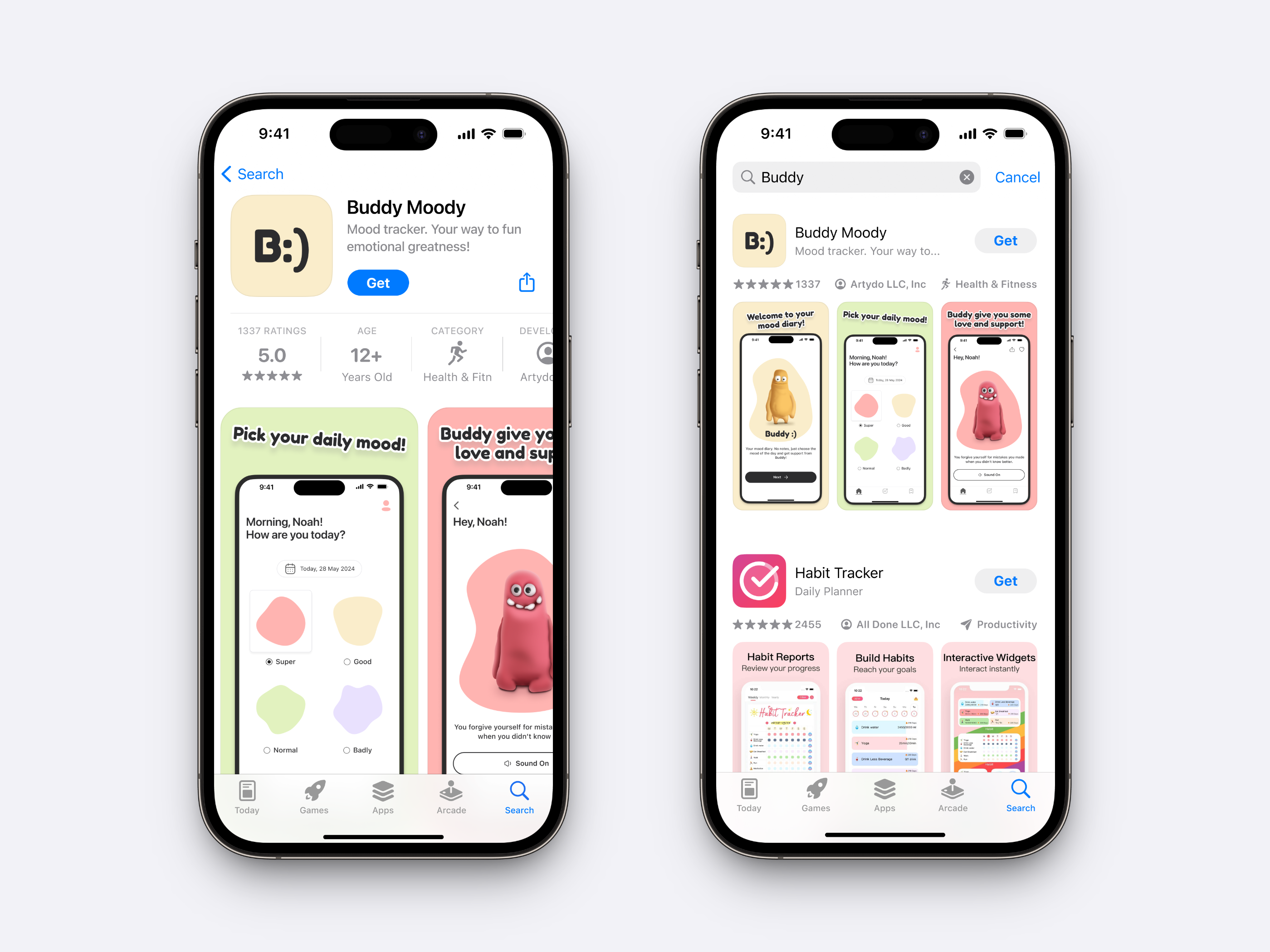 Example of 10 App Store Screens With Custom Design 