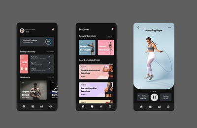 Fitness App fitnessapp mobbilapp uidesign uxdesign