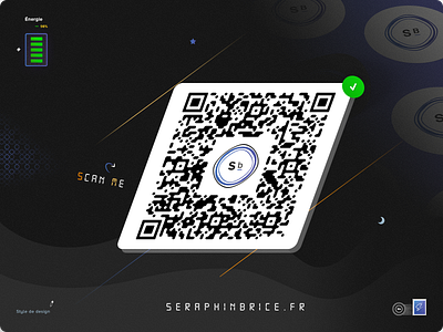 Scan me please 📱 3d drbibble mockup artificial intelligence brand branding comet comète étoile filante curriculum vitae cv resume letterhead dark ui ux geo localisation gsp norad icons print designer illustrator ai photoshop psd qr core systeme ststem ia ai scan me senrio designer siret number french freelance stamp to post signature typo typography ui ux designer égernie energy