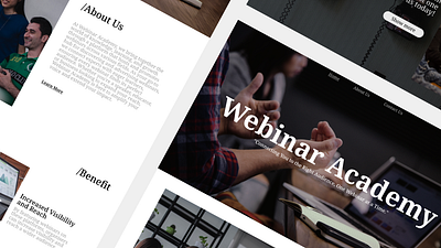 Webinar Academy - Landingpage Website advertise landingpage ui webinar website
