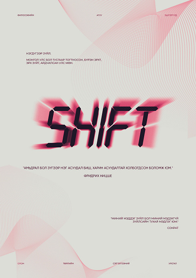 #12 SHIFT POSTER design dribbblechallenge graphic design poster typography typographyposter