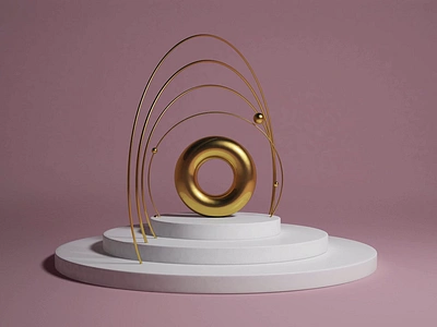 Abstract Gold Composition | Minimalist 3D Art 3d luxury motion graphics