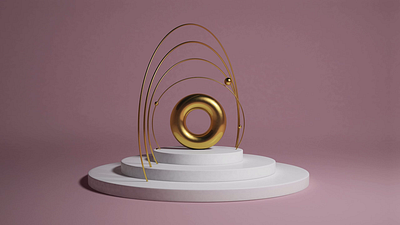 Abstract Gold Composition | Minimalist 3D Art 3d luxury motion graphics