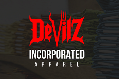 Devilz Incorporated Apparel apparel logo brand design brand identity branding branding design clothing logo design dynamic elegant logo graphic design illustration logo logo and branding logo design typographic logo typography