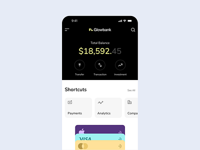 Bank App - Scroll rotate app bank mobile uidesign uxmotion visualdesign