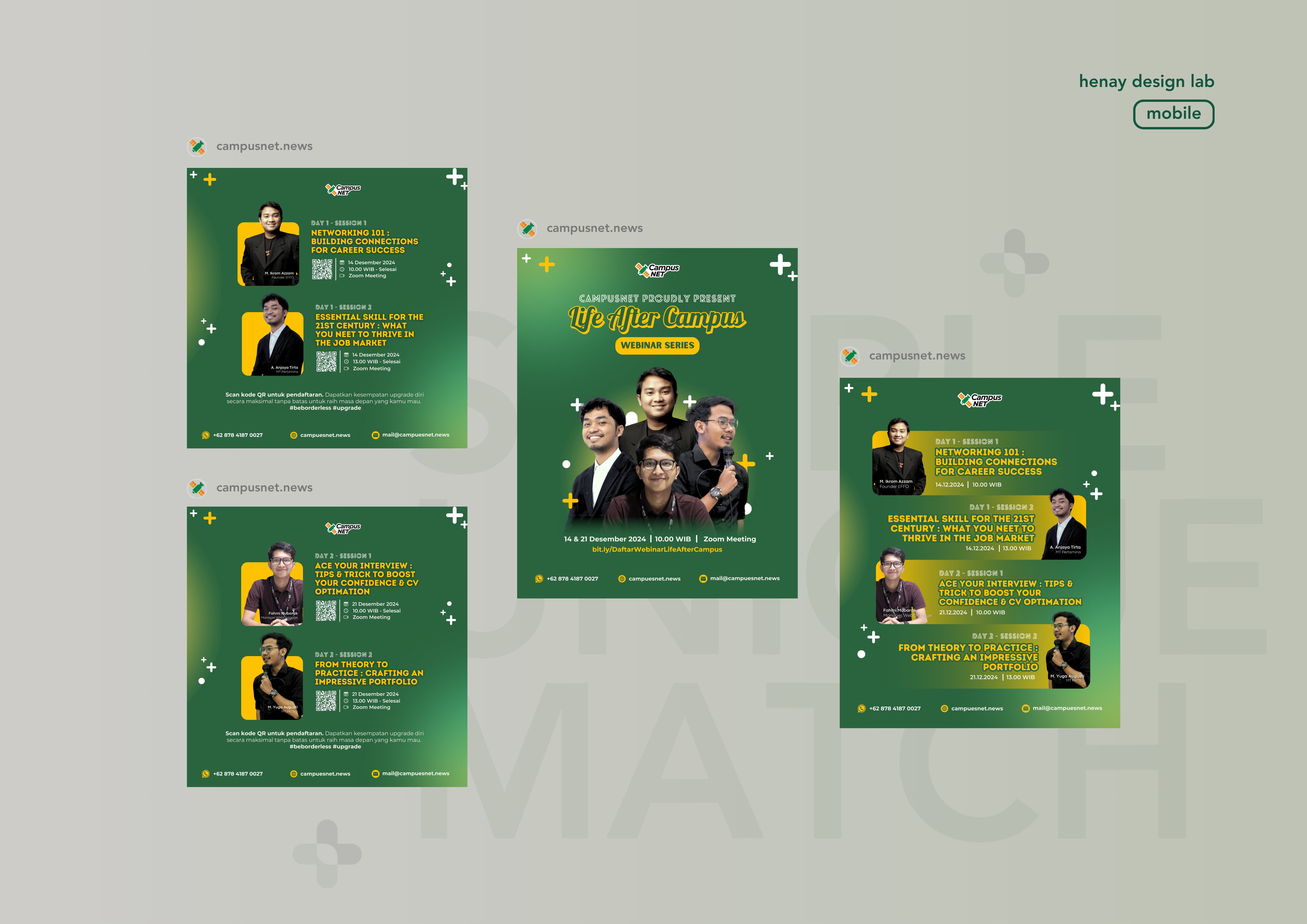 Example of Email, Banner &  Social Media Designs