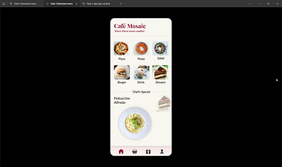 Cafe Menu cafe website prototype ui uidesign