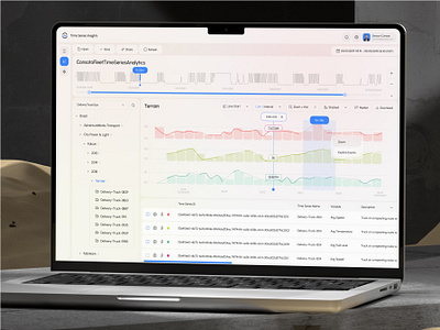 Time Series Insights CRM Dashboard ai analytics app crm dashboard delivery design interface product saas service software tracking truck ui ux web