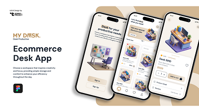 "My Desk" Ecommerce Mobile App - UI Design design graphic design ui uidesign uiux ux