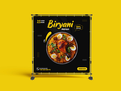 Creative Biryani Menu Design - Eye-Catching Food Ad indian