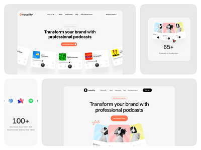 🎙️ Podcast Website Hero Design 🎨 #poscast #b2b b2b design hero interview landing page podcast ui ux website