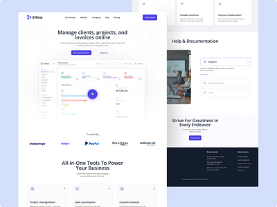 SaaS CRM Landing Page UX/UI Design clean design crm figma landing page landing page cta design landing page ui design saas saas app design saas crm saas crm landing page design saas design saas landing page uxui design saas uxui design ui ux uxui design web design website design