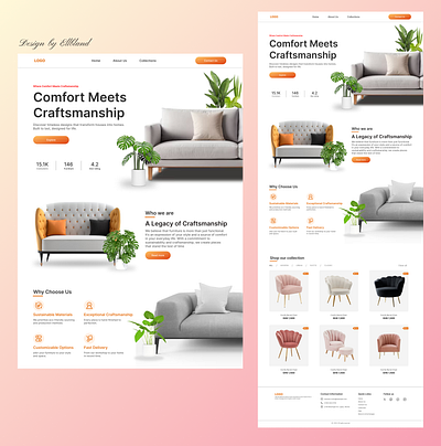 Furniture website landing page dailyui design ui ux