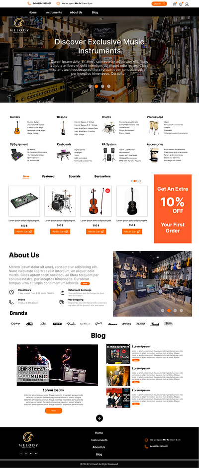 MELODY design ui ux web