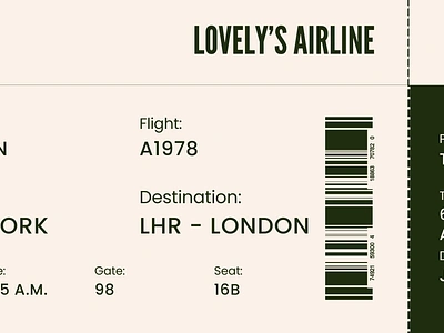 Prompt: Boarding Pass - Challenge #24 dailyui