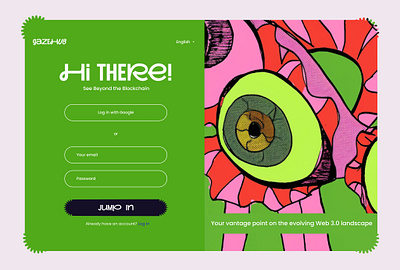 GazeHub Sign Up form design sign in form ui